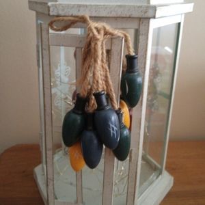 Wooden Christmas lights garland